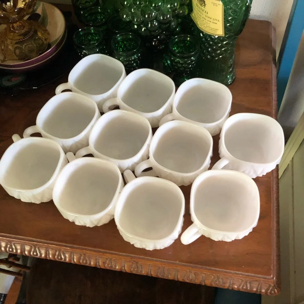 Vintage Milk Glass Punch Cups